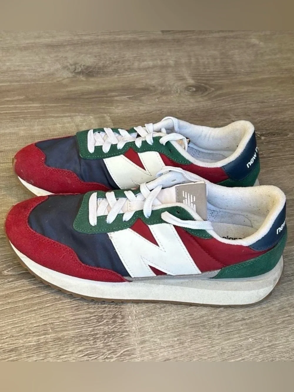 New Balance 237 Men's Sneakers - Red, Green, Navy, White